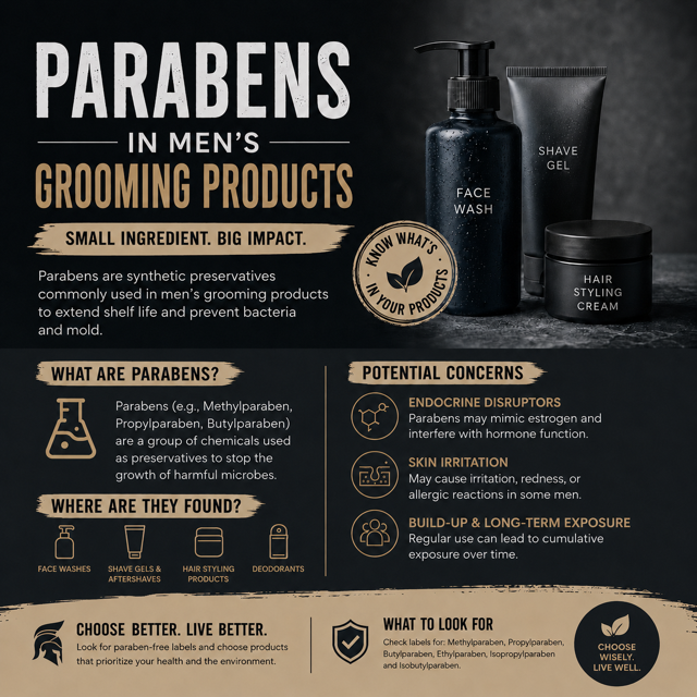 Parabens in Men's Grooming Products: What You Should Know