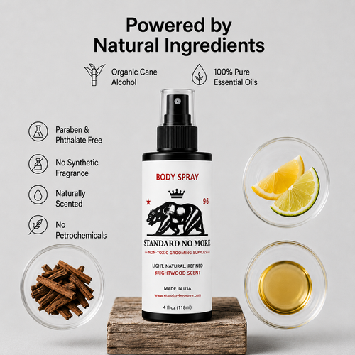 Men's Body Spray  | Naturally Scented | Non-toxic | 4oz