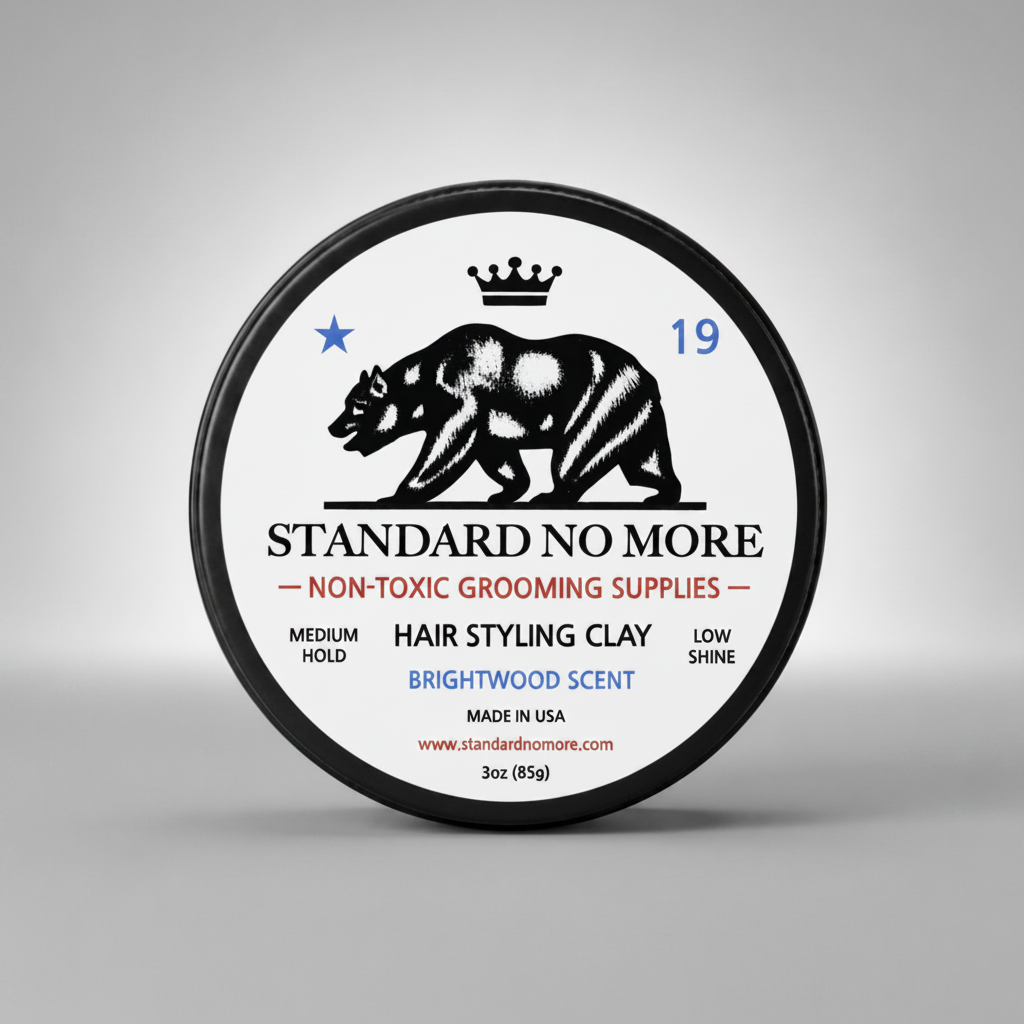 Men's Hair Styling Clay  | Medium Hold & Low Shine | Non-Toxic | 3oz