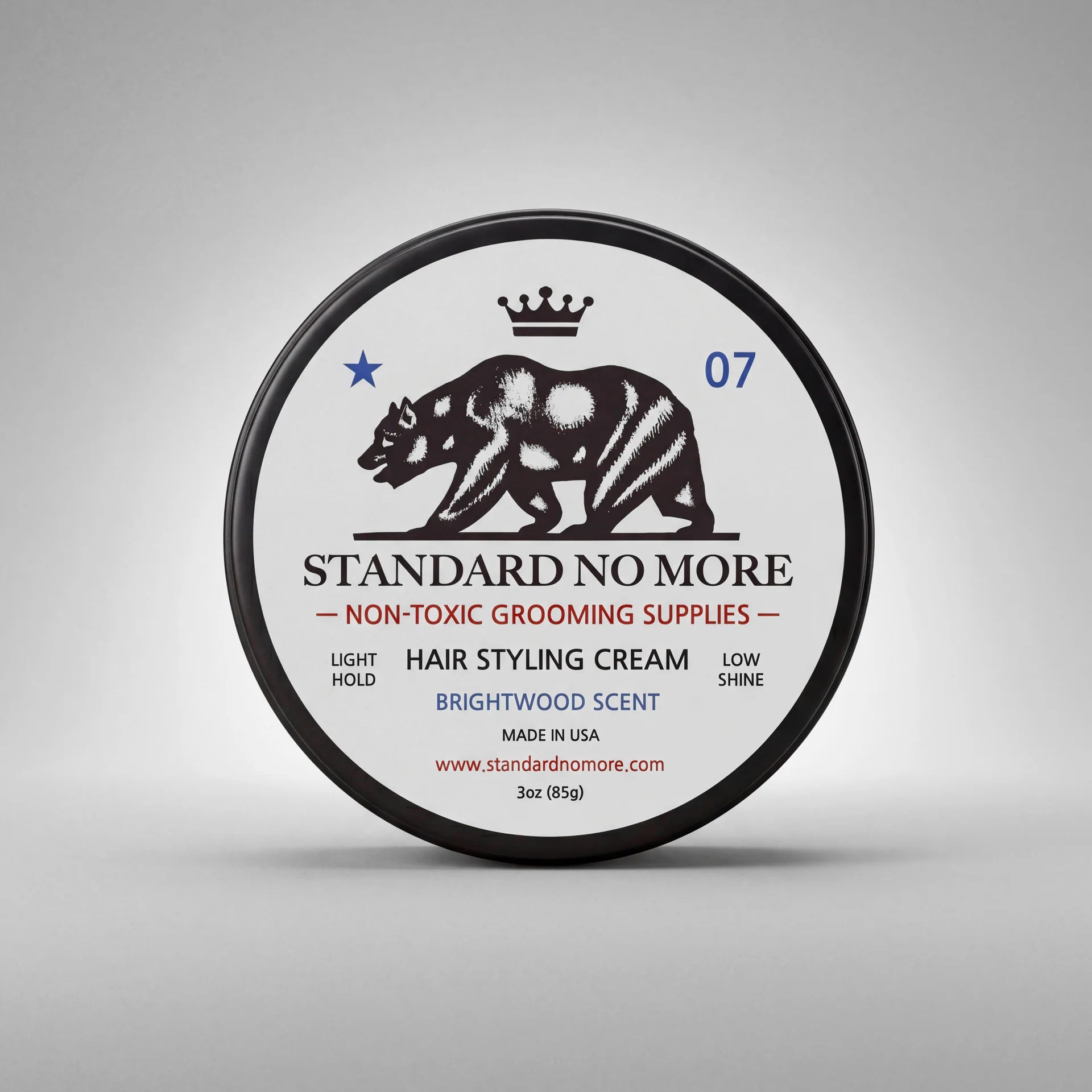 Men's Hair Styling Cream  | Light Hold & Low Shine | Non-Toxic | 3oz