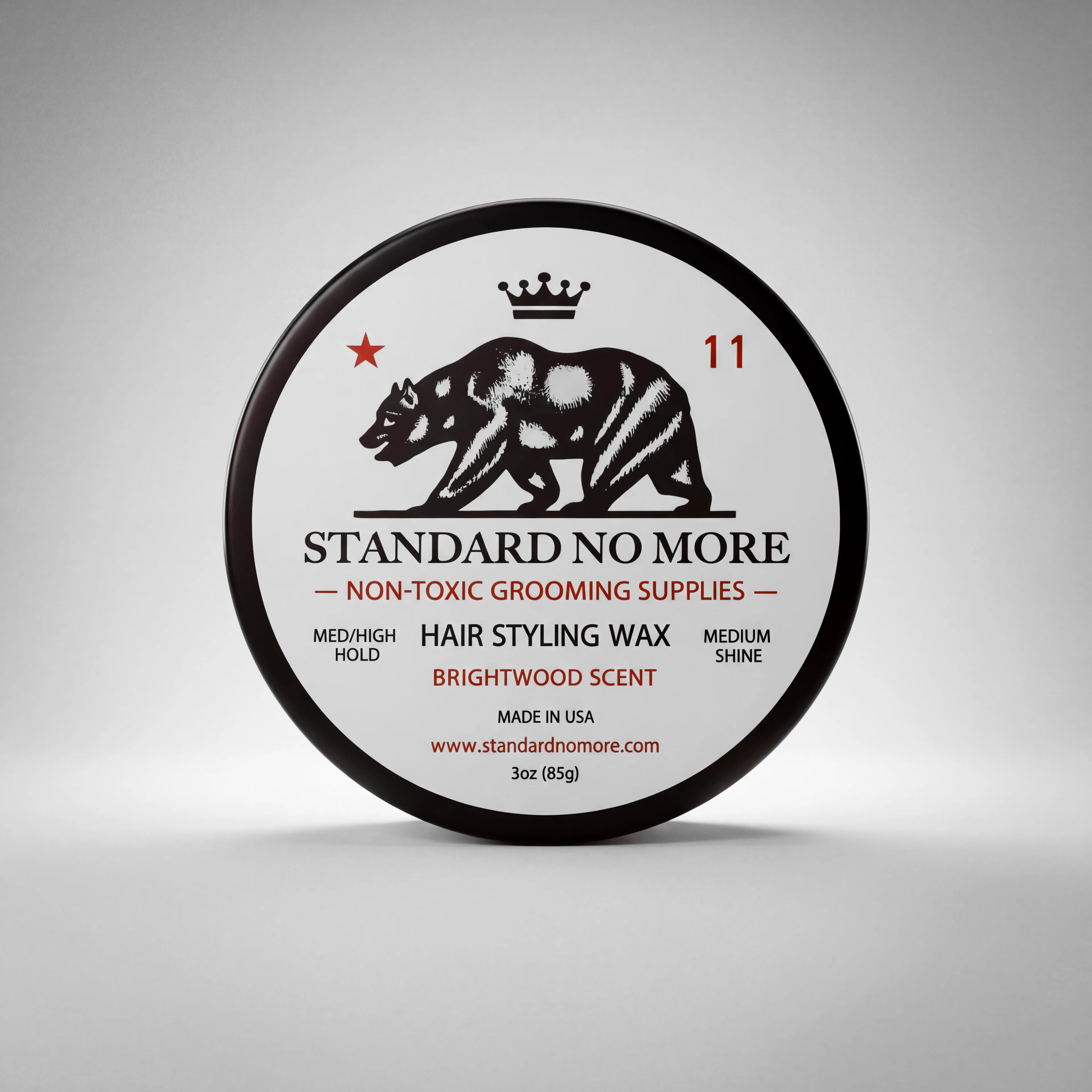 Men's Hair Styling Wax  | Medium/High Hold & Medium Shine | Non-Toxic | 3oz