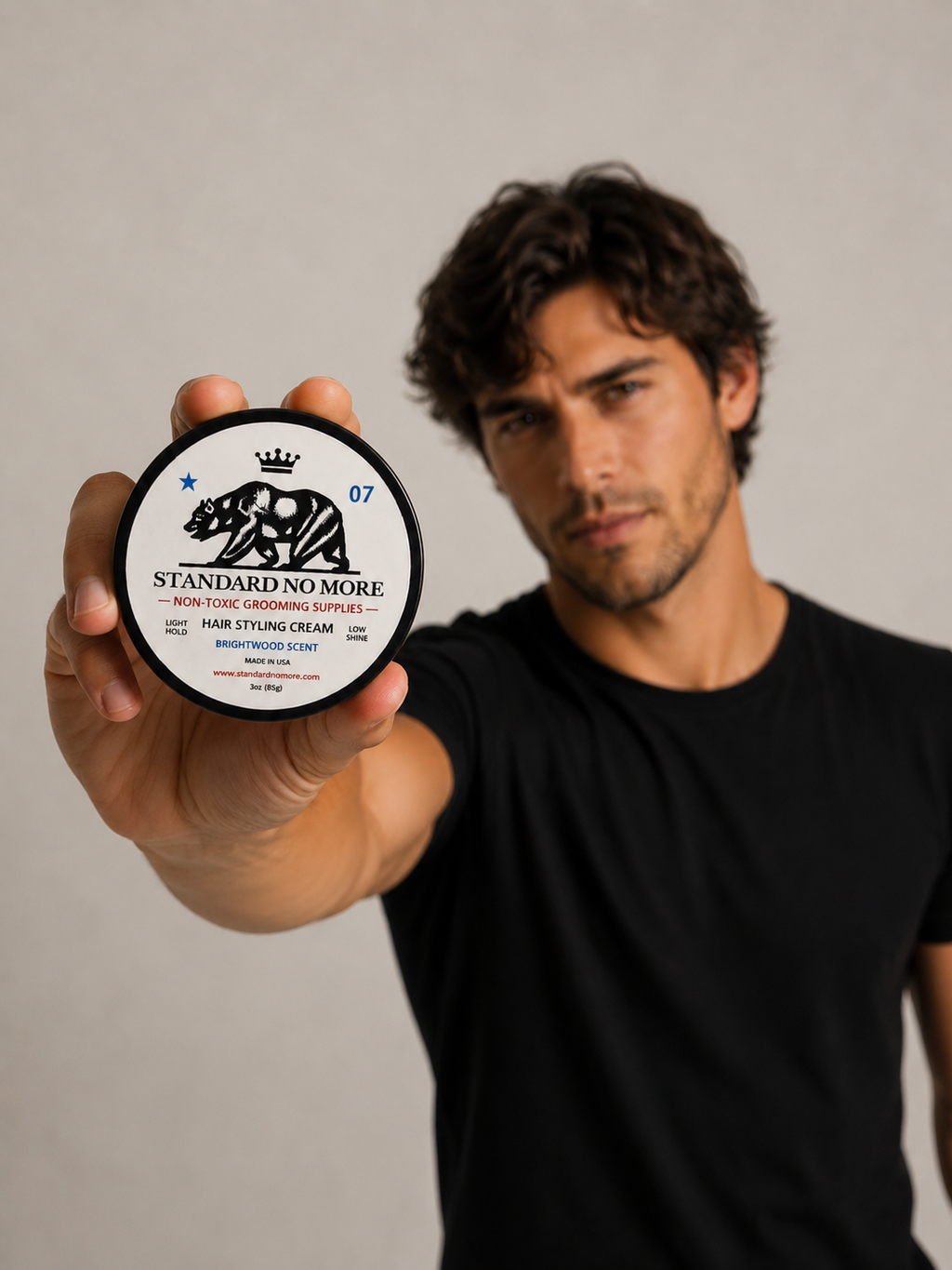 Men's Hair Styling Cream  | Light Hold & Low Shine | Non-Toxic | 3oz
