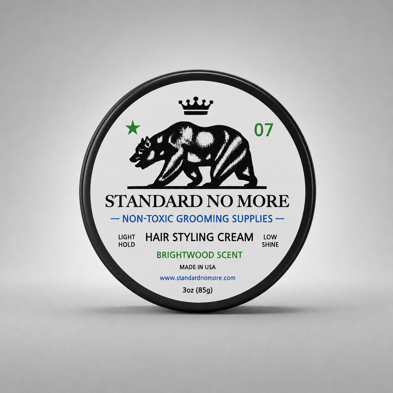 Men's Hair Styling Cream  | Light Hold & Low Shine | Non-Toxic | 3oz